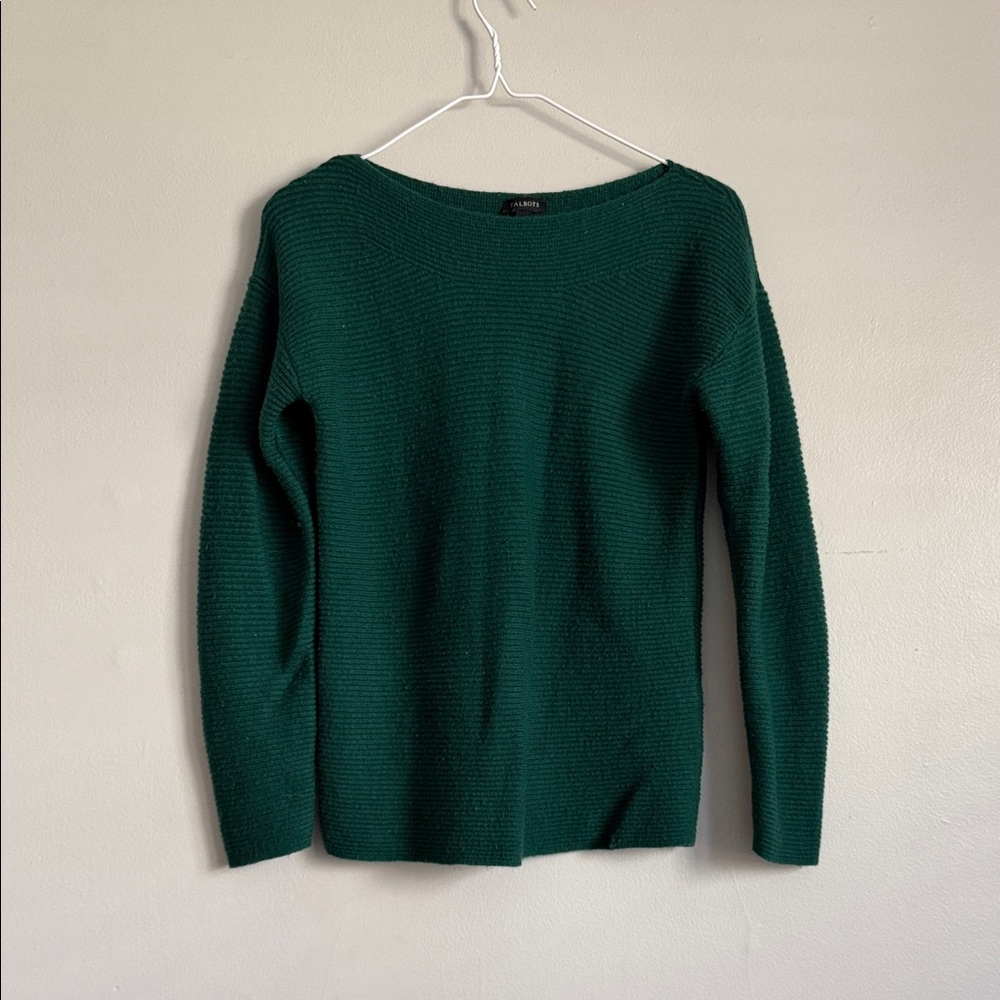Talbots Classic Teal Crew Neck Sweater